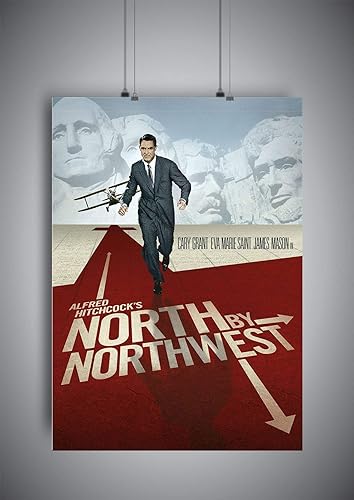 Poster Affiche North by Northwest Alfred Hitchcock's Vintage Movie - Nail Gallerys
