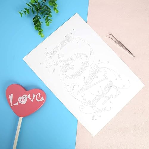 elemhome Kits de quilling en papier pour adultes, débutants, peinture sur papier d'amour, kit de peinture en filigrane avec bandes en papier, outils pour enfants et adultes, design à faire soi-même, - Nail Gallerys