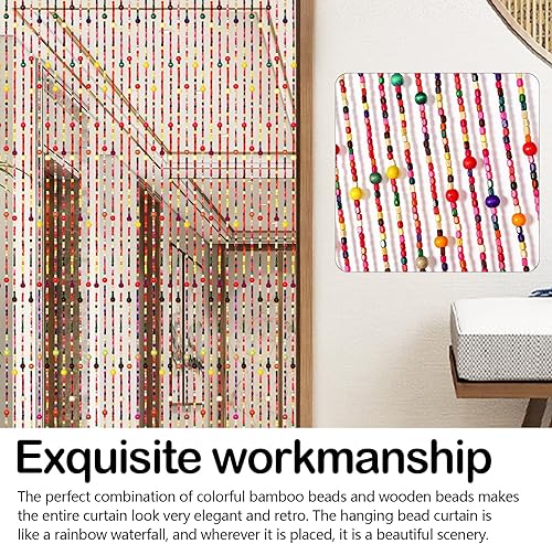 Rideau De Porte, 90x200cm Rideau De Perles Porte De Balcon 41 Brins Rideaus De Bambou Portes Balcon Protection Contre Les Insectes RideauPerles Rideaus De Portes Pour FenêTre EntréE Salle De Bain - Nail Gallerys