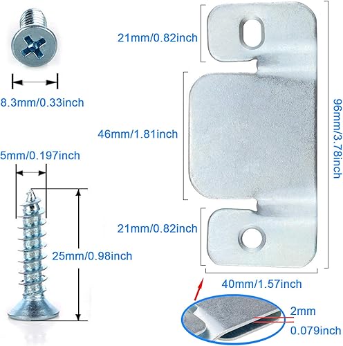 Etroshare Lot de 8 grands connecteurs universels pour canapé - En acier inoxydable - Nail Gallerys