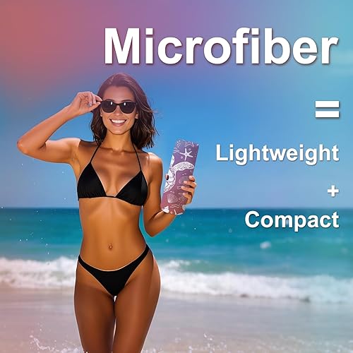 Serviette de Plage en Microfibre XL 180x100 cm - Anti-Sable, Séchage Rapide & Ultra Douce - Serviette Plage Compacte pour Piscine/Voyage - Cadeau Vacances avec Sac de Transport - Nail Gallerys