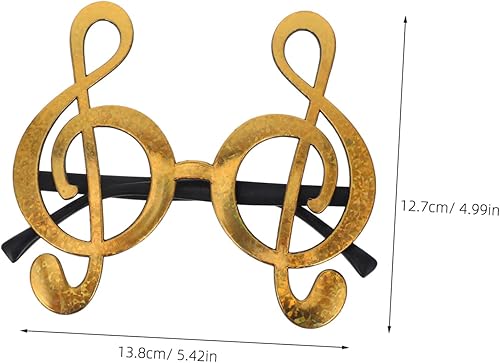 VALICLUD Lunettes De Notes De Musique Amusant Dirigé Cadre Anniversaire Coloré en Forme De Décorations Soutenir Bleu Faire La Fête Accessoires Drôles De Photomaton Abdos - Nail Gallerys