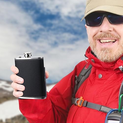 Flasque d'alcool, fiole d'alcool à boire - Flasque à alcool en acier inoxydable de 8 oz avec entonnoir | Flacon à liqueur anti-fuite à paillettes, Pot à boire Portable pour femmes et hommes - Nail Gallerys