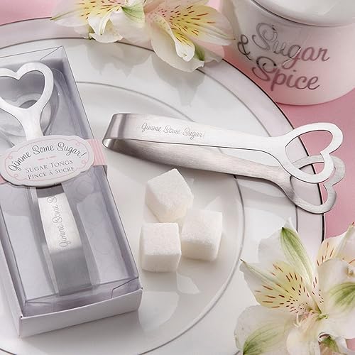 Pince à sucre en forme de cœur en acier inoxydable pour cadeau de mariage - Nail Gallerys
