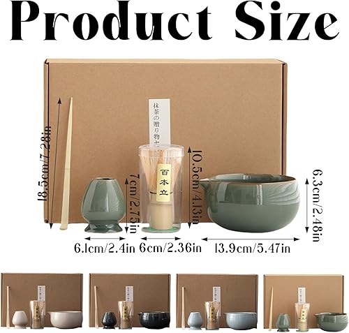 Pasdrucn 4 Pcs Service À Thé Japonais, Matcha Whisk Set Matcha Bowl, Support De Fouet À Matcha Kit, Set Fouet À Matcha, Ensemble De Fouet À Matcha,Ensemble Bol À Whisky Matcha (Beige) - Nail Gallerys