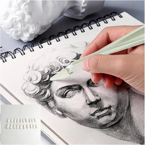 LiJuanWang Outils de Dessin pour Croquis,2 Pcs estompeur Dessin,Essuyeur de Croquis,avec 20 Têtes D'éponge,estompeur matériaux de Dessin,pour étudiants,Artistes,Croquis et Peinture de détail - Nail Gallerys