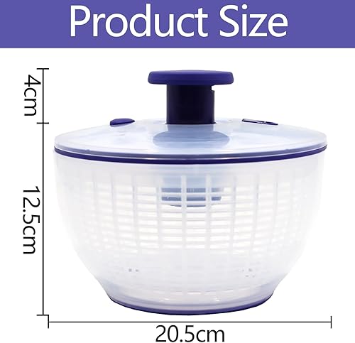 HBSFBH Essoreuse à Salade, Essoreuse à Salade Professionnelle, Essoreuse à Salade à manivelle, Classic Essoreuse à Salade, Essoreuses à Salade Transparent, Essoreuse à légumes, pour déshydrater - Nail Gallerys