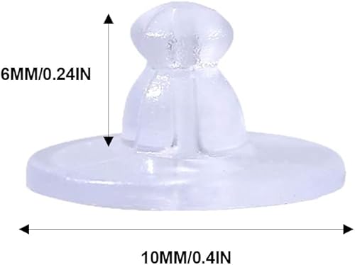 RY-EARL 100 pièces boucle d’oreille fermoir bouchon boucle d’oreille boule embrayage boucle d’oreille transparente retour - Nail Gallerys