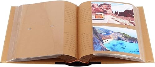 Album photo ERICA pochettes avec mémo KRAFTTY 3 - 150 pages kraft - 300 photos 11,5x15 - Couverture Noire 21,5x25cm - Nail Gallerys