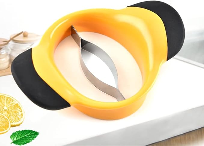 AKAMAS Séparateur de mangue, coupe-mangue en acier inoxydable, avec poignées souples, portable, jaune - Nail Gallerys