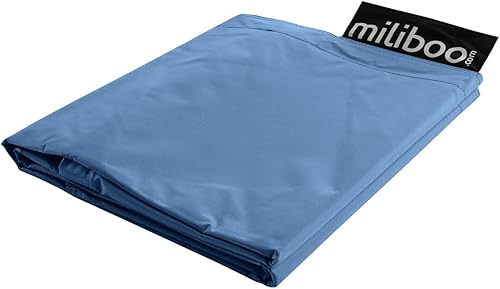 Miliboo Housse de Pouf géant Bleu Canard BIG MILIBAG - Nail Gallerys