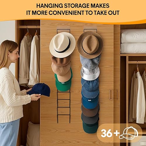 Jcocylse Lot de 12 Porte Casquette Mural avec 2 Crochets – Porte Casquette Multifonction pour Casquettes, écharpes et Perruques – Idéal Pour Porte, Mur et Placard - Nail Gallerys