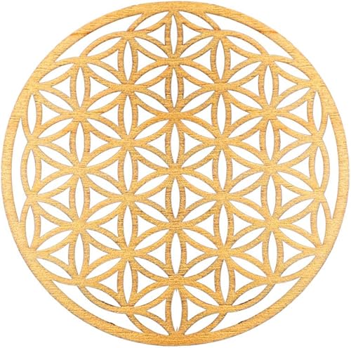 FLEUR DE VIE - Art mural en bois de la géométrie sacrée, décoration spirituelle pour le yoga, la méditation, la pendaison de crémaillère, le mariage, tableau de la grille des chakras - Nail Gallerys