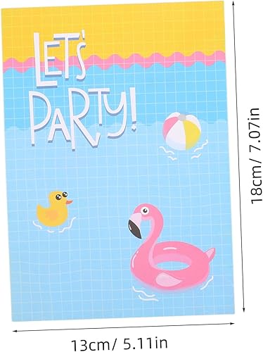 OFFIGAM Lot De 20 Cartes D'invitation Pour Anniversaires À La Piscine : Cartes D'invitation Créatives Pour Fêtes D'été, Thème Plage Tropicale, Pour Garçons Et Filles - Nail Gallerys