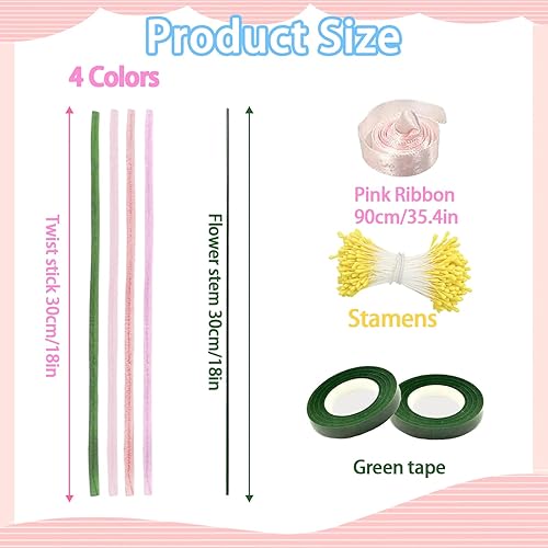 300 Pieces Pipe Cure Pipe, Cure Pipe Chenille, Cure-Pipe pour Fleurs Tulipes,Bâtons torsadés super denses, plusieurs options de paquet, adaptés pour les travaux manuels - Nail Gallerys