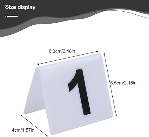 DAZZLEEX Lot de 20 plaques triangulaires double face en acrylique en forme de V pour restaurant (1 à 20) Jaune - Nail Gallerys