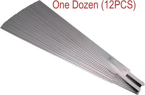 CKPSMS Marque – (1 douzaine) Lot de 12 lames E Strong H-3A en alliage d'acier compatible avec/remplacement pour machines de coupe droite de marque KM/Eastman (taille : 10E) - Nail Gallerys