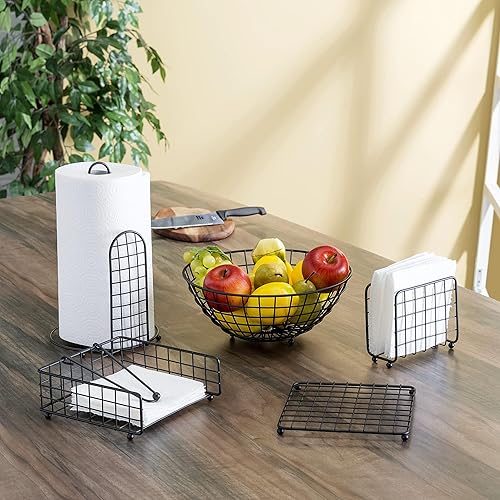 MGE - Porte Serviette Papier - Porte-Serviettes de Table en Métal - Support Serviette Papier - Distributeur Serviette Papier Table - Porte-serviettes pour Cuisine, Salle à Manger, Bar, Fête, Buffet - Nail Gallerys