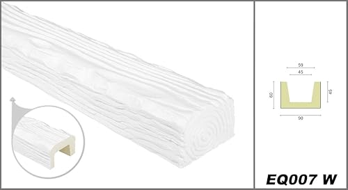 Poutre décorative de 2 m - 60 x 90 mm - EQ007 D - Série rustique - Nail Gallerys