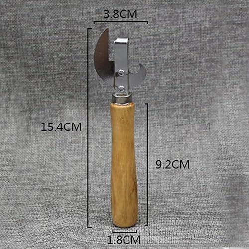 Ouvre-boîte manuel sûr en métal avec poignée en bois - Outil de cuisine professionnel ergonomique en acier - Nail Gallerys