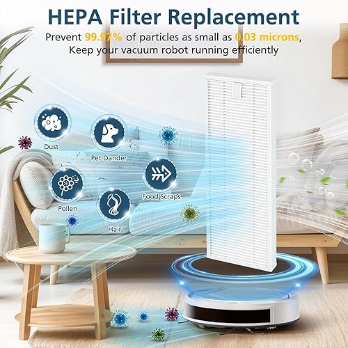 F/T Lot de 12 filtres Hepa pour robot aspirateur + brosse latérale pour L-efant M330 Accessoires de rechange - Nail Gallerys