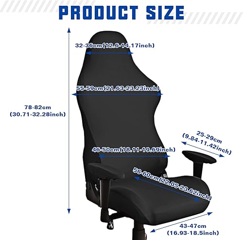 4 Pièces Housse De Chaise De Bureau, Housse Chaise Gaming, Housse De Chaise De Jeu, Housses De Chaise De Gaming, Housse De Chaise, Housse Fauteuil Bureau, pour Chaise De Jeu D'ordinateur - Nail Gallerys