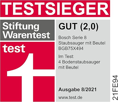 Bosch Hausgeräte' Série 8 BGB75X494 Aspirateur avec Sac Bleu - Nail Gallerys