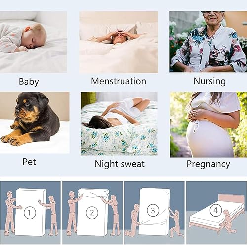 Morbuy Protège-Matelas Imperméable à Fermeture Zppée, Housse de Matelas Doux et Respirante Housse Protection Matelas 360°Protection Intégrale (140x200x30cm,Gris) - Nail Gallerys