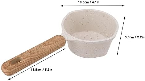 Casserole à Lait de 10 Cm avec Rebord Verseur, Petite Casserole Blanche en Acier Inoxydable pour Chauffer, Faire Mousser et Cuire des Sauces Délicates - Nail Gallerys