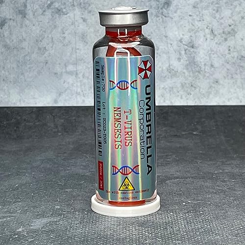 ELACE Fiole Virus 05 T Virus Nemesis Resident Evil Cosplay - Utilisation Fan Art Cosplay Représentation - Idéal Collection - Dim Ht 85mm x 25mm - Virus (Type B) - Nail Gallerys