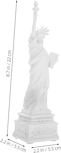 Mobestech Statue Souvenir Antique De Décorations Extérieures Statue De La Liberté Ornement Statue De La Liberté Souvenir Statue De La Liberté Accessoires Résine Synthétique Blanche - Nail Gallerys