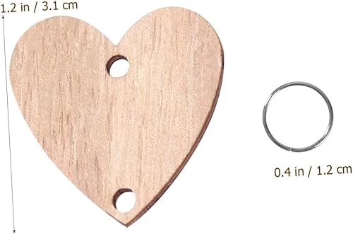 CIMAXIC Ensemble De 50 Formes De Cœur En Bois Naturel à Personnaliser - Tranches De Bois Avec Anneaux Pour Créations Artisanales Et DIY - Nail Gallerys