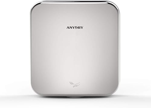 anydry 2800C Robuste Acier Inoxydable Professionnel sèche-Mains électrique,seche Mains Automatique Mural,simplicité fondateur,1650W(Brillant - Nail Gallerys