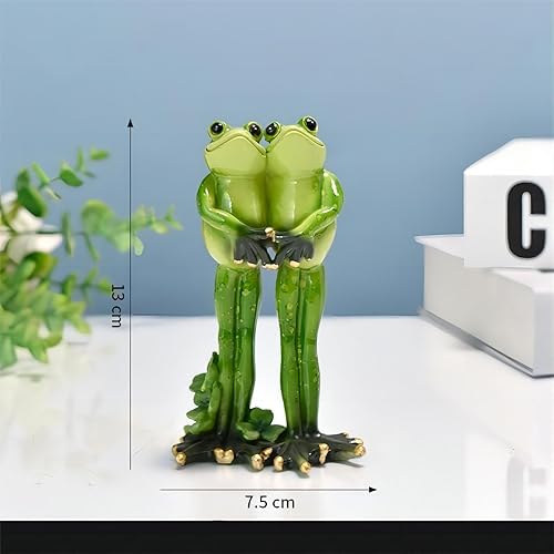 Keyhvao Statue de grenouille en résine verte en forme de yoga - Décoration amusante pour salon, chambre à coucher, bureau (grenouille de yoga - pose d'arbre) - Nail Gallerys