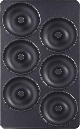 Tefal Croque gaufres et sandwiches, 2 jeux de plaques inclus, Rangement facile & Coffret Snack Collection de 2 plaques beignets + livre de recettes XA801112, Noir - Nail Gallerys