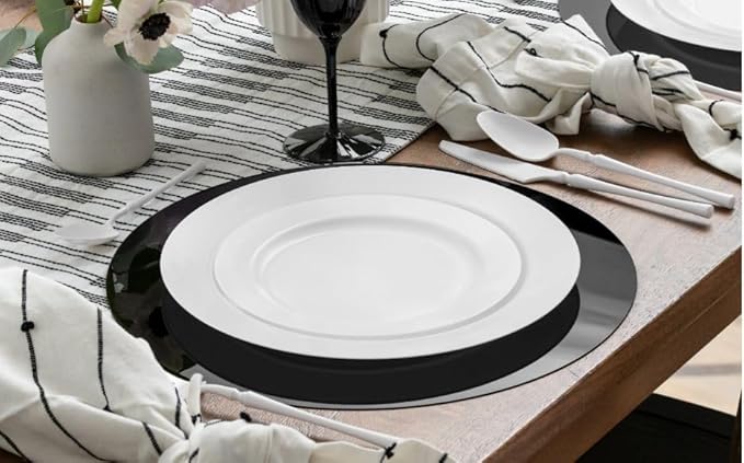 Decorline 2x Sous-Plat Carré Miroir décoration de table pour Sous assiettes de présentation en plastique Dur Réutilisables pour mariages, fêtes de famille ou Noël - Ø 30 cm en Dorées - Nail Gallerys