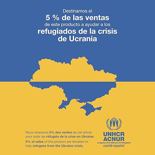 Mery Seau pour serpillère solidaire en Collaboration avec Le HCR, essorage sans Effort, capacité 14 litres, avec roulettes, Bleu et Jaune, 38,20 x 25,5 x 39 cm - Nail Gallerys