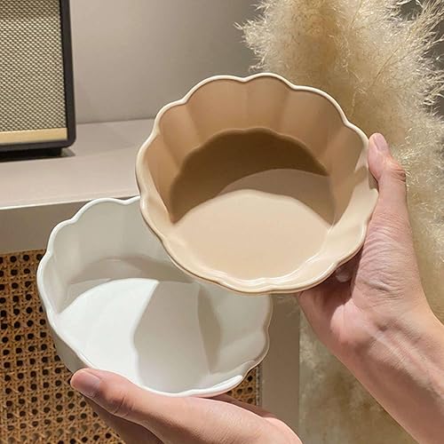 TYMYYS Petit Plat De Cuisson Rond Lot De 2, Moule à Tarte En Céramique Colorée, Assiette à Tarte Ronde En Céramique-blanc-15cm - Nail Gallerys