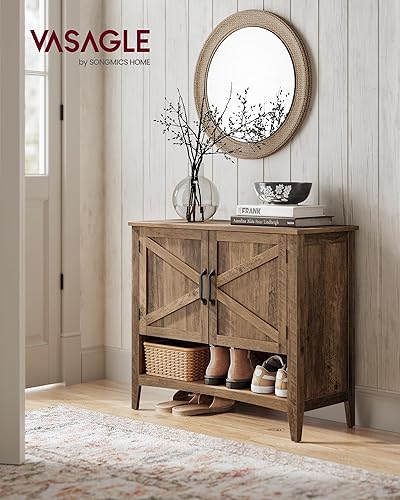 SONGMICS VASAGLE Meuble, Organisateur à 3 Niveaux, Chaussures, Style Campagne Moderne, Armoire Indépendante avec Étagère Réglable, 35 x 80 x 70 cm, Entrée, Blanc Rustique LBC039W01, 120L cm - Nail Gallerys