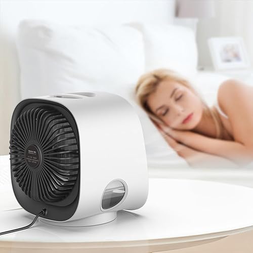 Frostyfuse Climatiseur, Frostyfuse Mini Ventilateur de Climatisation Portable USB, 3 Vitesses de Ventilation, Équipé D'un Réservoir D'eau Grande Capacité De 300 Ml (Blanc) - Nail Gallerys
