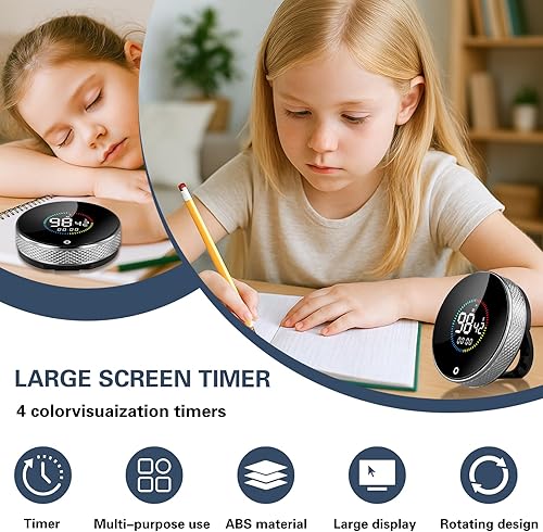 Minuteur de Cuisine, Minuteur de Cuisine numérique magnétique, Minuteur de Cuisine aimanté LED Rechargeabilité avec Chronomètre pour la Cuisine en Classe Fitness Cuisson Étudier - Nail Gallerys