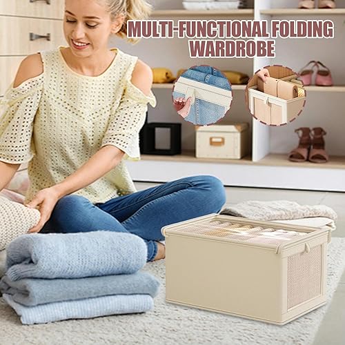 Armoire pliable multifonction, bacs de rangement pour linge, boîte de rangement pour vêtements, design pratique, peu encombrant, 40 x 25 x 20 cm, pour ranger les vêtements - Nail Gallerys