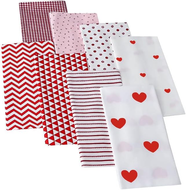 Idrese Craft Set de Tissu en Coton, Paquet de Tissus Patchwork (50 x 40 cm) 7 pièces Paquet de Tissu Tissu en Coton pour Coudre Ensemble de pièces de Tissu Bricolage pour Enfants Filles garçons (Type - Nail Gallerys