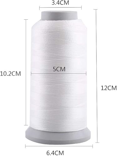 LetCart Coudre Broder Lumineux Polyester Bobine Glow Spool Glow in The Dark Machine à Coudre à la Main pour Broderie et Couture à la Machine (3000 Yards-Blanc) - Nail Gallerys