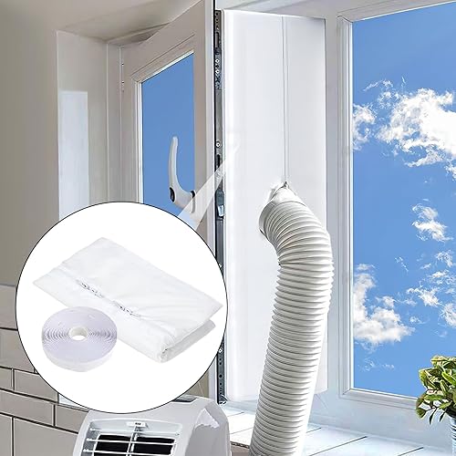 BommFu 300cm Kit D'étanchéité Pour Fenêtre De Climatiseurs Portables, Kit D'aération De Fenêtre 100% Étanche, Protection Anti-air Chaud-froid Étanche Pour Climatiseurs Portables Et Sèche-linge - Nail Gallerys