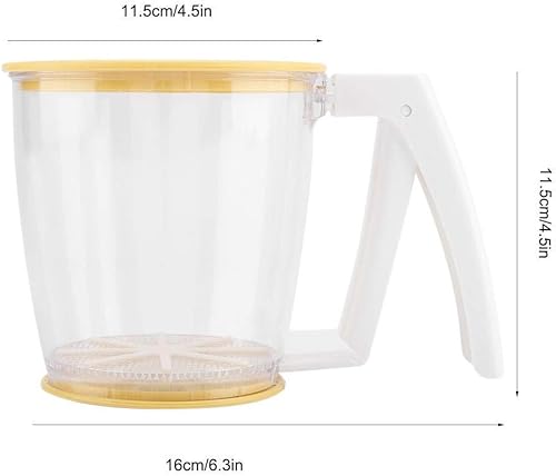 TOPINCN Tamis pour Farine Tamis à Main Tamis pour Tamis Tamis en Maille en Poudre ustensiles gâteaux Outils avec Couvercle dans la Farine de Tamis inférieure - Nail Gallerys