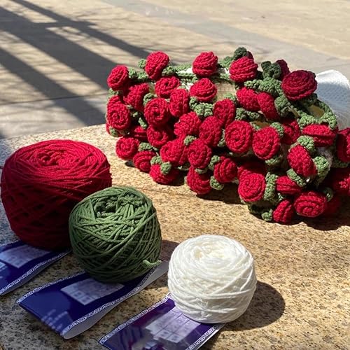 Bouquet de fleurs au crochet, couverture de bouquet de roses faites à la main, jeté de bouquet de fleurs, bouquets de fleurs au crochet pour la fête des mères, anniversaire, décoration d'intérieur - Nail Gallerys