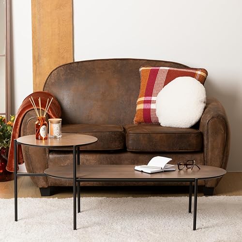 Atmosphera - Banquette Club stanis 2 Places Marron - Nail Gallerys