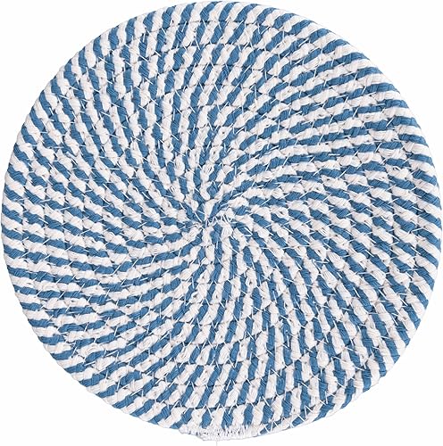 Villa d'Este Home Tivoli Lot de 5 Dessous de Plat en Polycoton Effet Crochet Ø 19 x 0,7 cm - Nail Gallerys