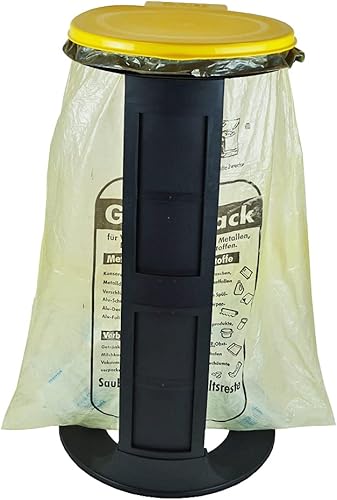 Gies Support pour Sac Poubelle en Plastique Jaune Ø 41 x 12,5 cm - Nail Gallerys